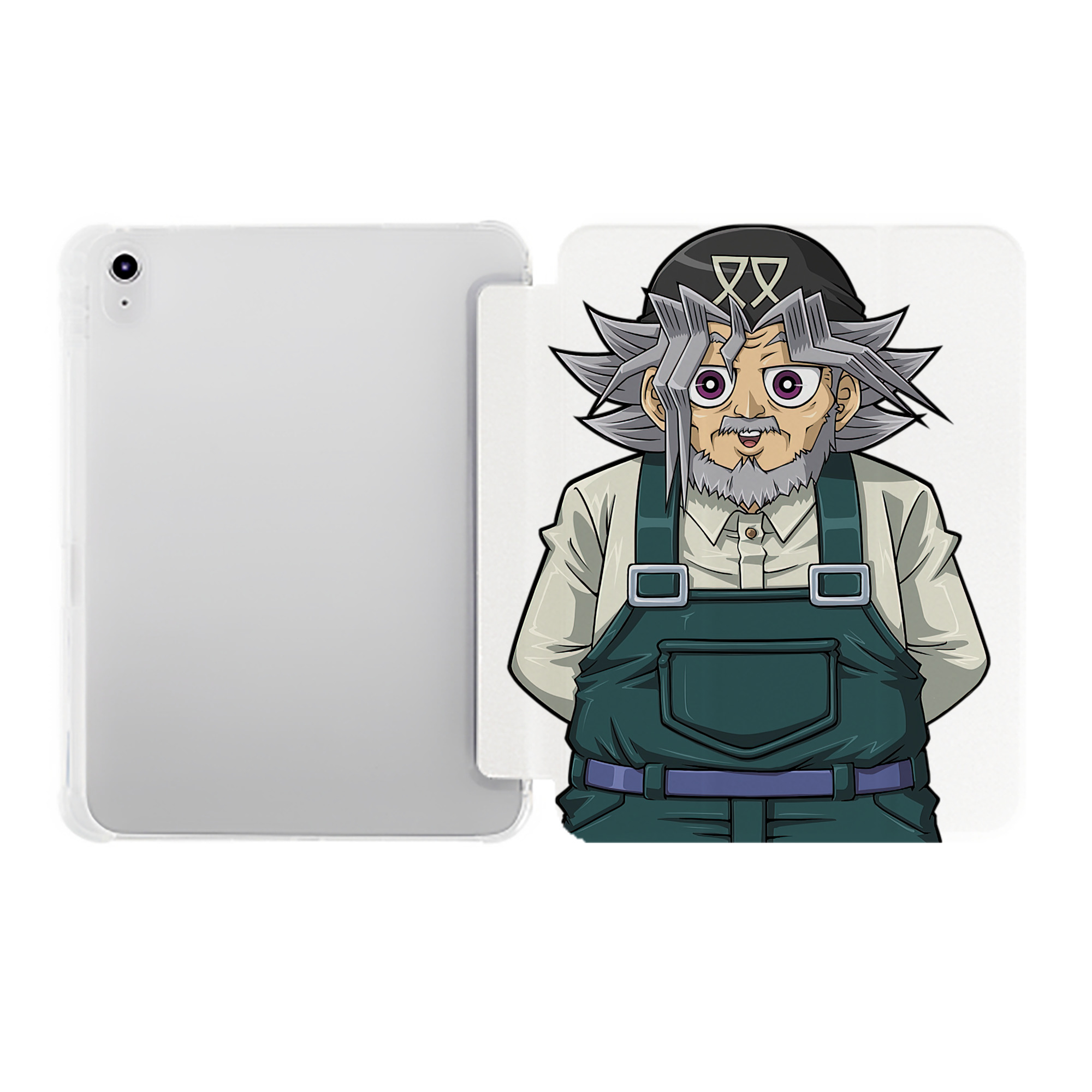 （画像用） 遊☆戯☆王 Yu-Gi-Oh! IPad ケース ペン収納付き 三つ折りスタンド PUレザー×シリコン 対応機種9.5/10.5/10.9インチ